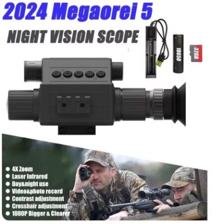 M-5 HD 2024, visión nocturna Digital infrarroja, Zoom IA, cámara de caza, telescopio táctico al aire libre, 1080 P